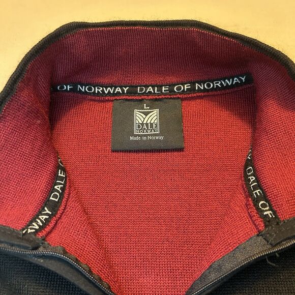 Dale of Norway Women's Black Cream Snowflake Nordic Full Zip Wool Sweater Size L - Picture 2 of 16